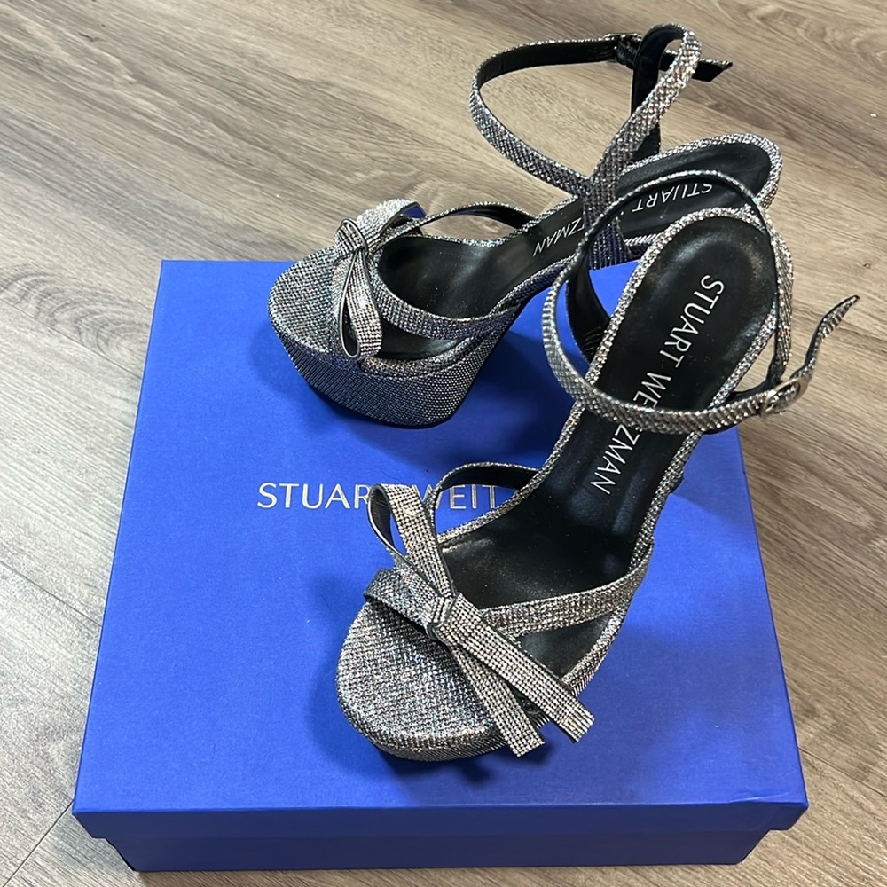 Stuart Weitzman Mega Bow Platform Sandal